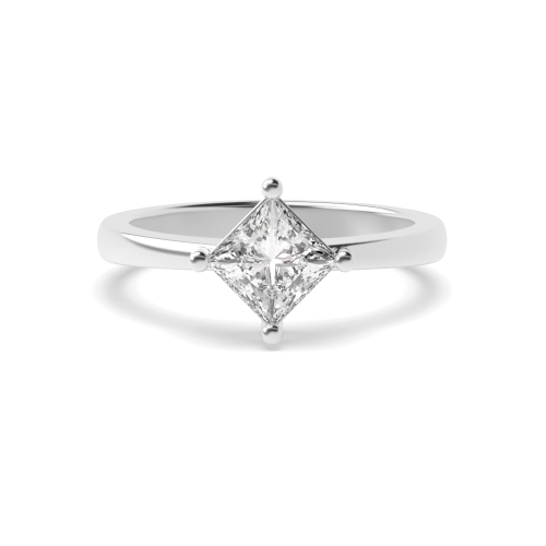 4 Prong Princess N-W-E-S Solitaire Engagement Ring