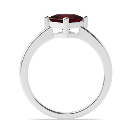 4 Prong Princess N-W-E-S Ruby Solitaire Engagement Ring