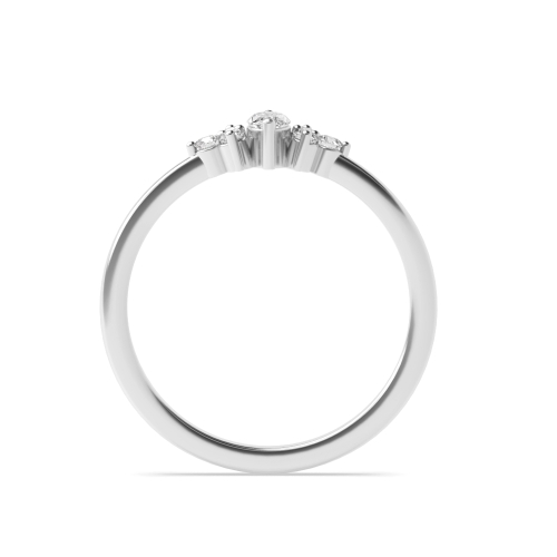 4 Prong Marquise Enigma Naturally Mined Cluster Diamond Ring