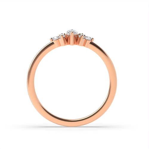 Marquise Rose Gold Delicate Engagement Rings