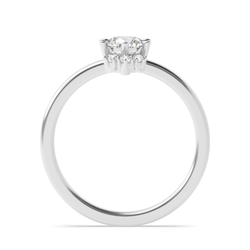 Pave Setting Round Solitaire Engagement Ring