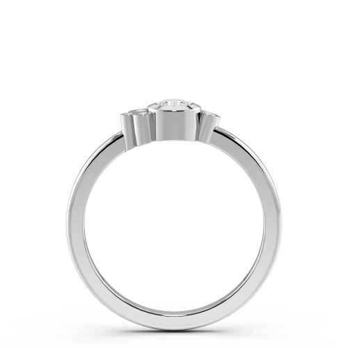Bezel Setting Round Minimalist Engagement Ring