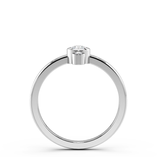 Bezel Setting Round Double minimalist Minimalist Engagement Rings