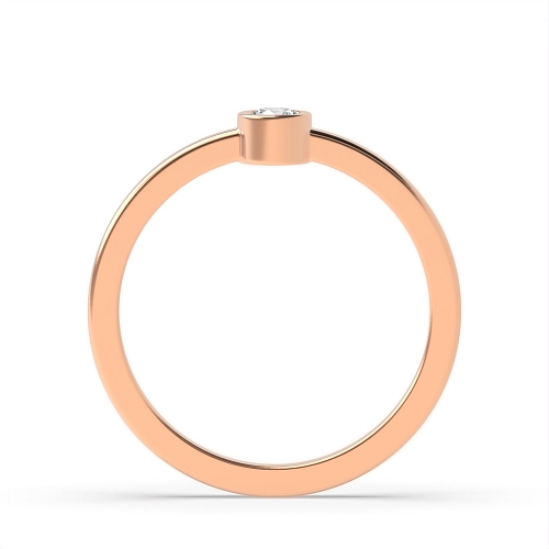 Round Rose Gold Lavish Minimalist Engagement Rings