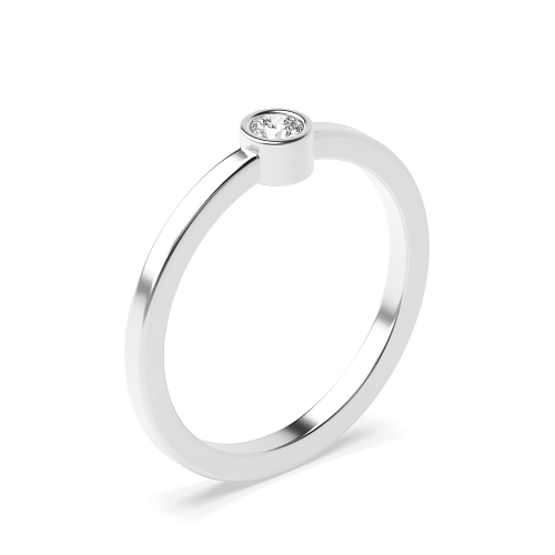 Round Platinum Lavish Promise Engagement Rings