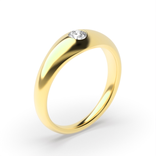 Buy Flush Setting Solitaire Diamond Engagement Ring - Abelini