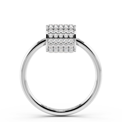 Pave Setting Round Grandeur Black Cluster Diamond Rings