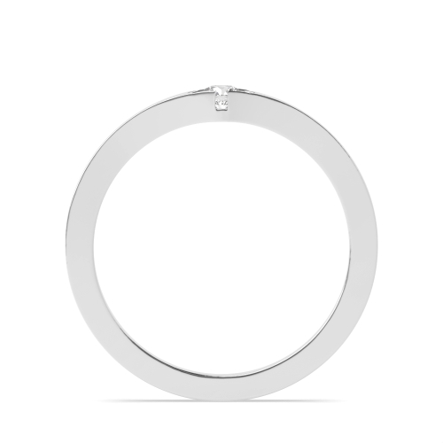 Setting Round Silver Flush bursting Engagement Rings