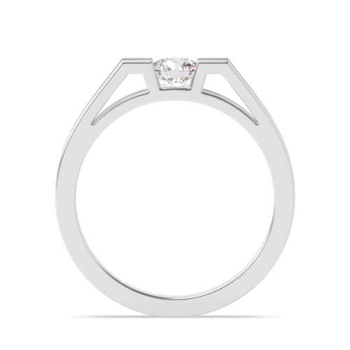 Channel Setting Round Bespoke Naturally Mined Diamond Engagement Rings