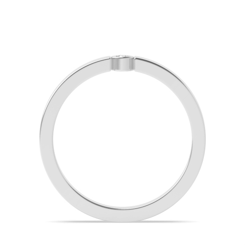Bezel Setting Round Flush band Naturally Mined Diamond Engagement Rings