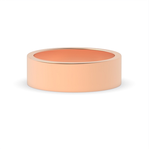 Rose Gold Flat profile Plain Ring Wedding Rings & Bands