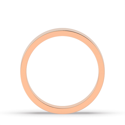 Rose Gold Flat profile Plain Ring Wedding Rings & Bands
