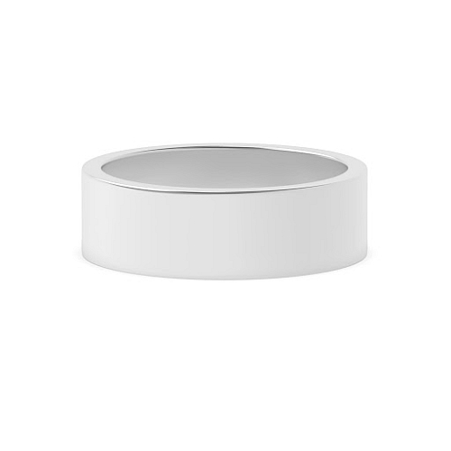 Flat Profile Men's Plain Wedding Band