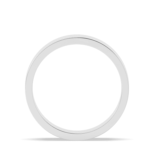 Flat Profile Men's Plain Wedding Band