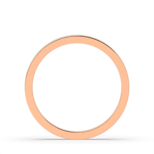 Rose Gold Flat profile Wedding Rings & Bands