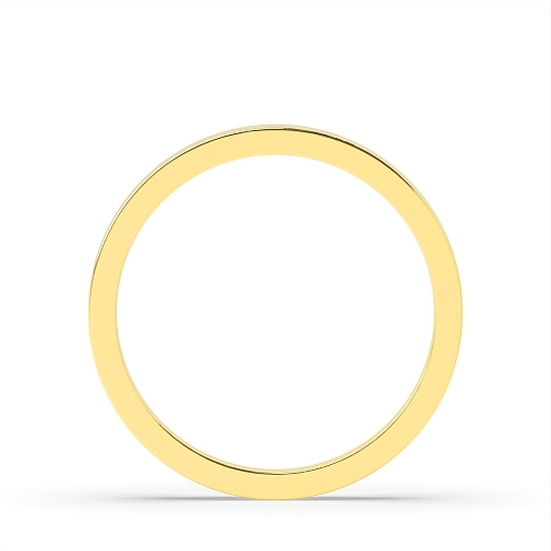 Yellow Gold Flat profile Plain Ring Wedding Rings & Bands