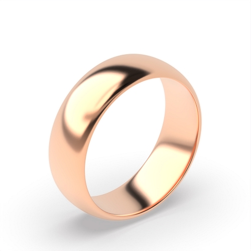 Rose Gold Court profile Wedding Rings & Bands