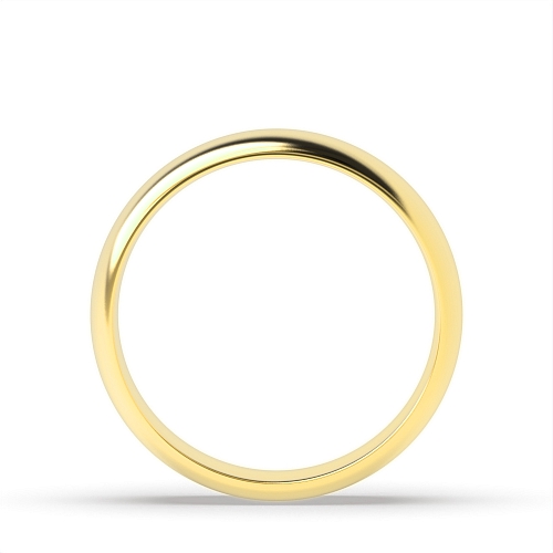 Yellow Gold Court Profile Men's Plain Wedding Band