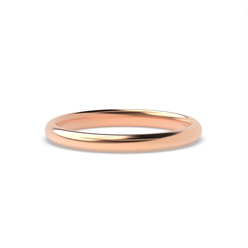 Rose Gold Court profile Plain Ring Wedding Rings & Bands