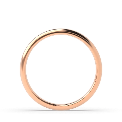 Rose Gold Court profile Plain Ring Wedding Rings & Bands
