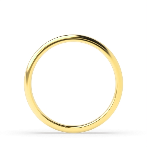 Yellow Gold Court Profile Women's Plain Wedding Band