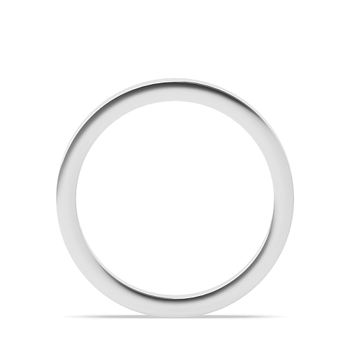 White Gold Flat profile comfort fit Wedding Rings & Bands