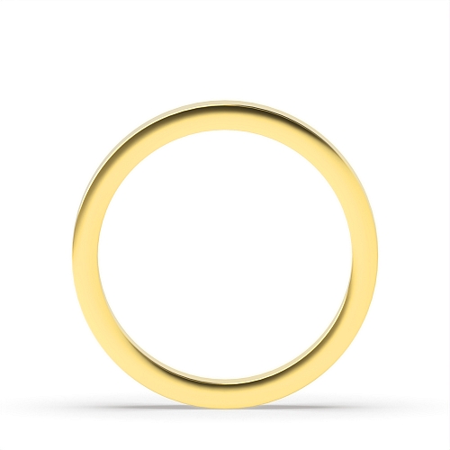 Yellow Gold Flat profile comfort fit Wedding Rings & Bands