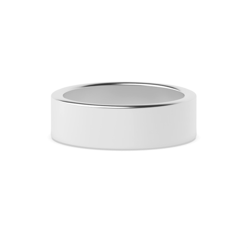 Flat Profile Comfort Fit Men's Plain Wedding Band