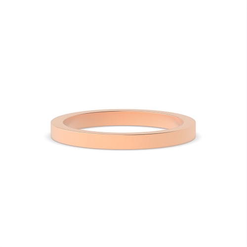 Rose Gold Flat profile comfort fit Wedding Rings & Bands