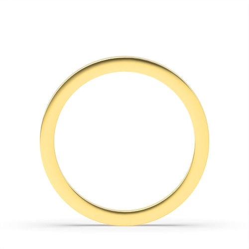 Yellow Gold Flat profile comfort fit Plain Ring Wedding Rings & Bands