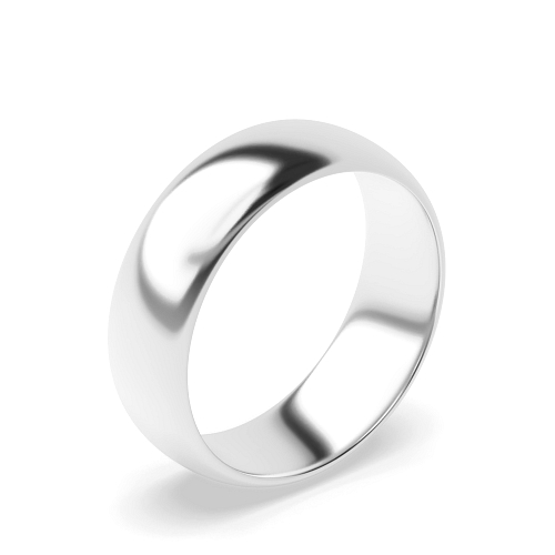 D-Profile Men's Plain Wedding Band