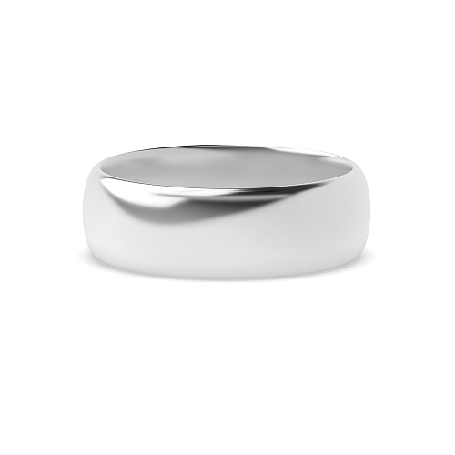 D-Profile Men's Plain Wedding Band