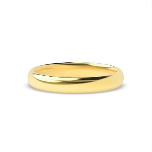 Yellow Gold D-profile Wedding Rings & Bands