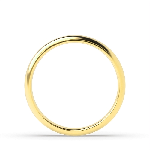 Yellow Gold D-profile Wedding Rings & Bands