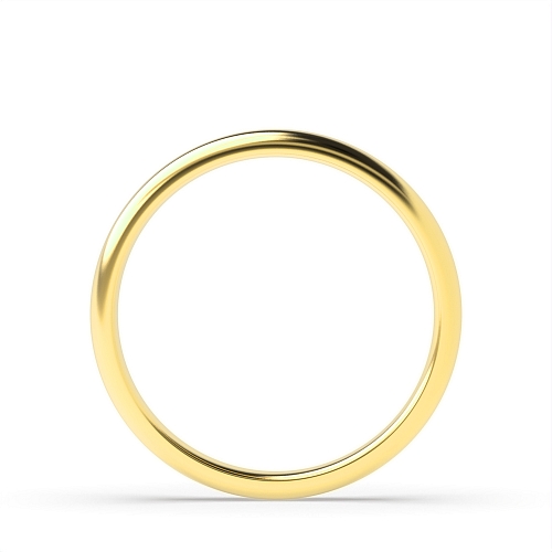 Yellow Gold D-profile Plain Ring Wedding Rings & Bands