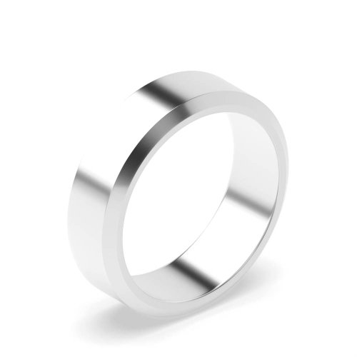 Round Naturally Mined Diamond Men's Plain Wedding Rings & Bands