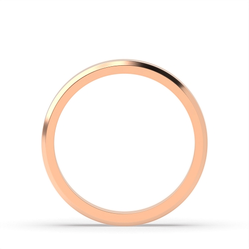 Rose Gold Bevelled edge profile Wedding Rings & Bands