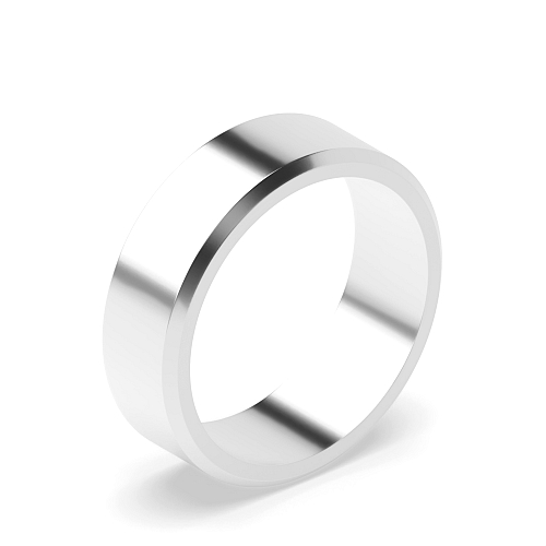 Bevelled Edge Profile Men's Plain Wedding Band