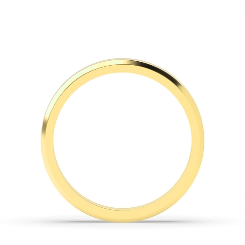 Yellow Gold Bevelled edge profile Wedding Rings & Bands