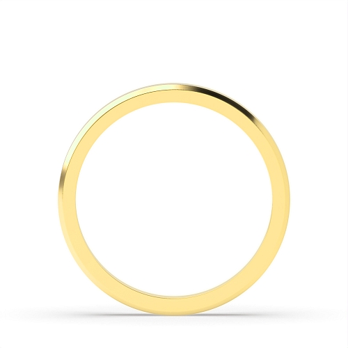 Yellow Gold Bevelled edge profile Plain Ring Wedding Rings & Bands