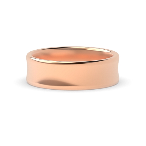 Rose Gold Concave profile Plain Ring Wedding Rings & Bands