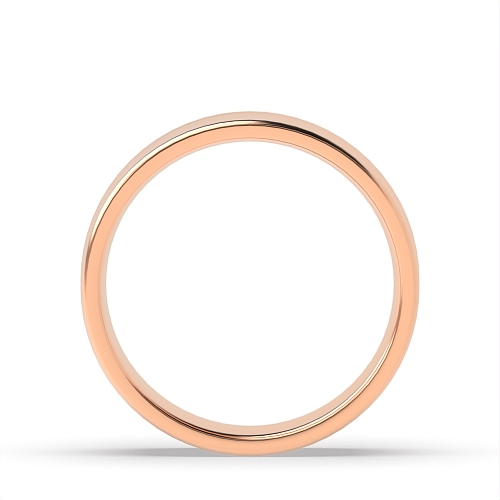 Rose Gold Concave profile Plain Ring Wedding Rings & Bands