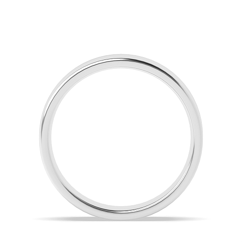 Concave Profile Men's Plain Wedding Band