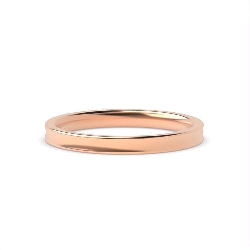 Rose Gold Concave profile Plain Ring Wedding Rings & Bands