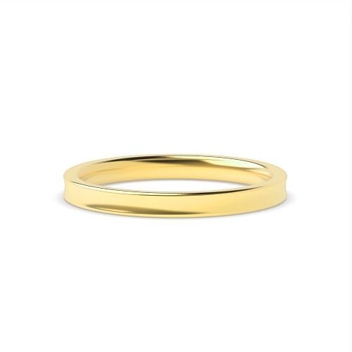 Yellow Gold Concave profile Plain Ring Wedding Rings & Bands