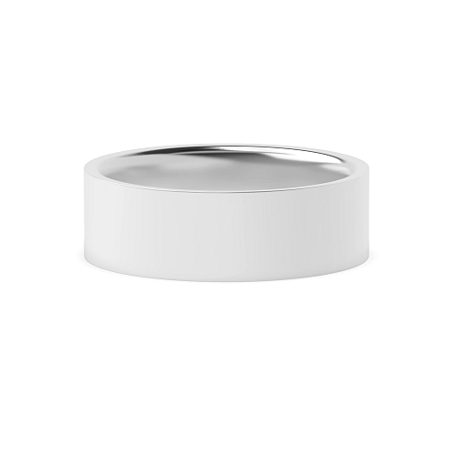 Flat Smooth Edge Profile Men's Plain Wedding Band