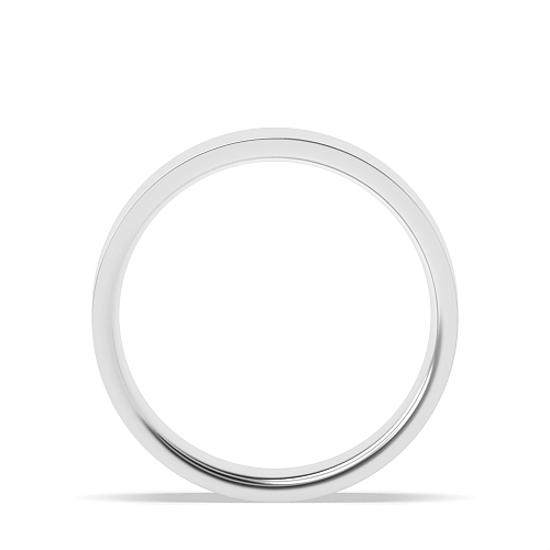 Flat Smooth Edge Profile Men's Plain Wedding Band