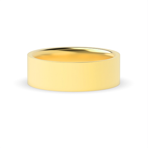 Yellow Gold Flat smooth edge profile Wedding Rings & Bands