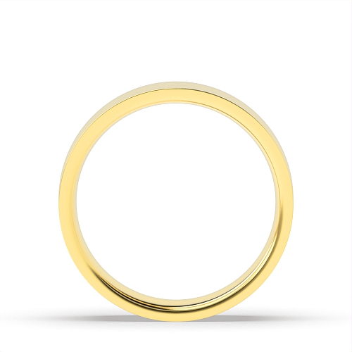 Yellow Gold Flat smooth edge profile Wedding Rings & Bands