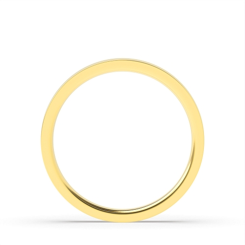 Yellow Gold Flat smooth edge profile Plain Ring Wedding Rings & Bands